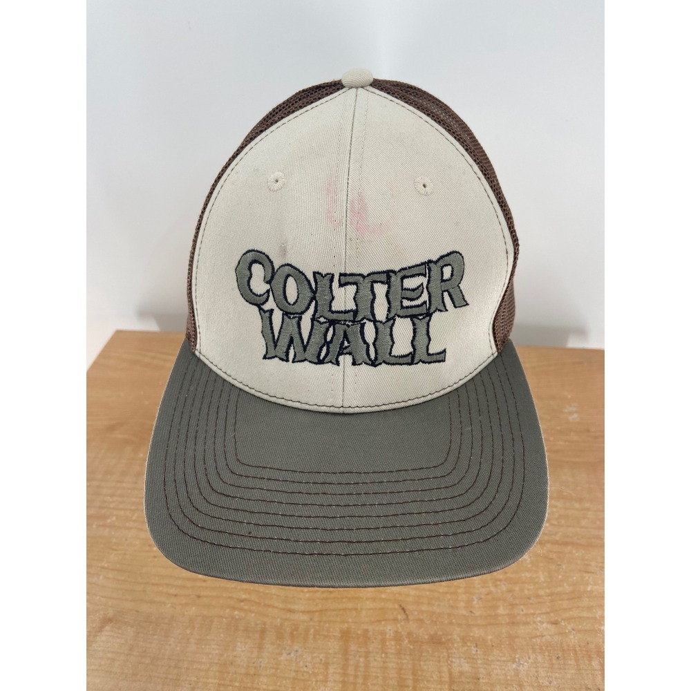 Colter Wall Trucker‎ Hat Mesh Brown Tan Khaki Snapback Cap Mens